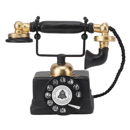 Suuri retro-koristepuhelinmalli Hartsi Vintage-pyörivä puhelin sisustuspatsas Koriste kahvilabaarin ikkunakoriste Tyypin 14