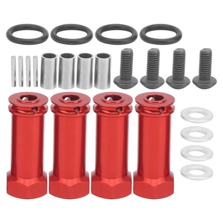 RC Aluminium Alloy Hjulnav Forlængelse Hex Adapter til WLToys 144001 1/14 RC Bil Rød