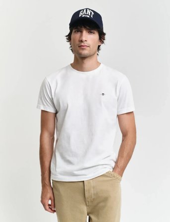 GANT Slim Shield Ss T-Shirt - White - M
