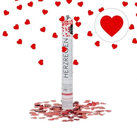 Konfettikanon 40 cm hjärtan