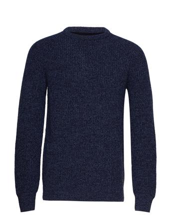 Barbour Horseford Crew Strikkegenser M. Rund Krage Blå Barbour