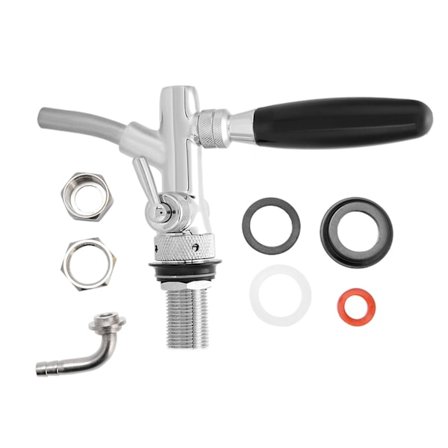 G5/8 Krompläterad Rostfritt Stål Justerbar Öldispenser Kran För Hembaren (Silver)