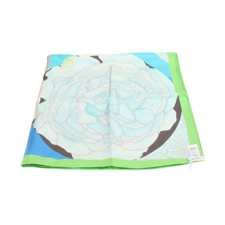 Dior Vintage, Pre-owned Floral Print Scarf Blauw, Dames, Maat:ONE Size