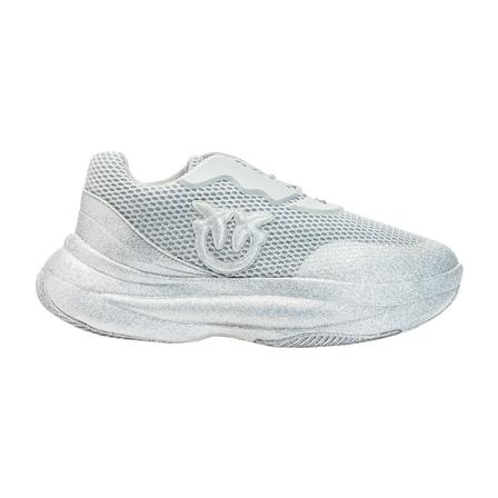Pinko Rouen 1 Bubble Sneakers Technical Network/Glitter Grå, Dame, Størrelse: 40 EU