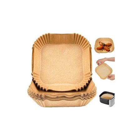 Emerio bakplåtspapper för airfryer, 50 bitar 20x20 cm - Medium