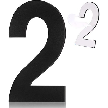 5" flytende husnummer Moderne husnummer 2 2