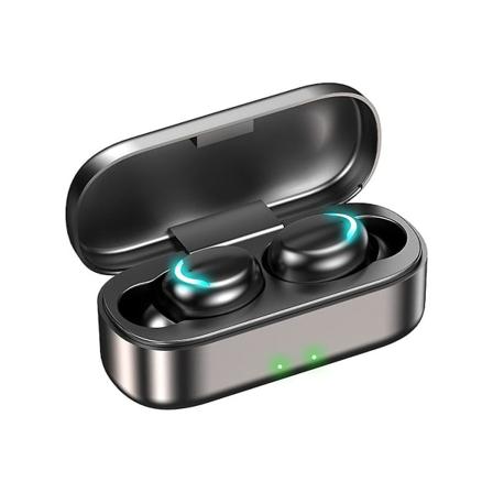 1 par S9 Bluetooth-kompatibla hörlurar brusreducering ingen fördröjning i örat touch-kontroll trådlösa öronsnäckor för musik (färg: svart)