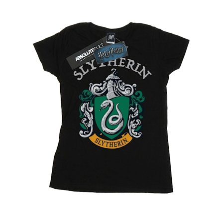 Harry Potter Dam/Kvinnor Slytherin Crest Bomull T-shirt L Bla