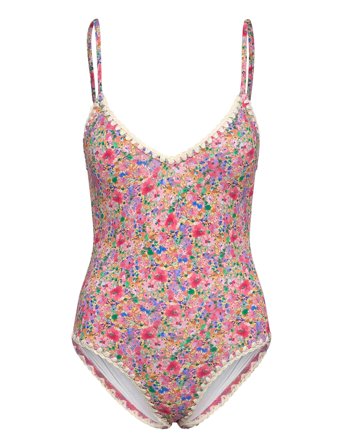 Malina | Nila V-Neck Crochet Trimmed Swimsuit | M