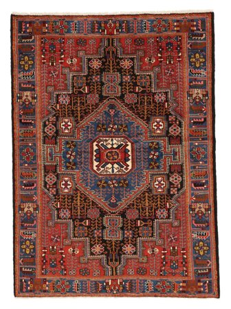 144X199 Tapis D'orient Nahavand Rouge Foncé/Noir (Laine, Perse)