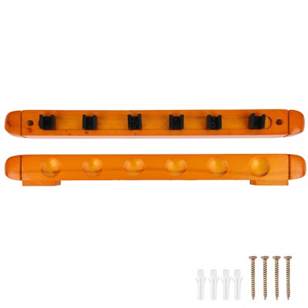 Biljardi Snooker Tarvike Puinen Seinään Asennettava Pool Cue Rack -teline 6 reiällä