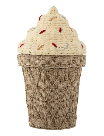 Bloomingville Cillie Basket W/Lid - Multi/patterned - H72CM