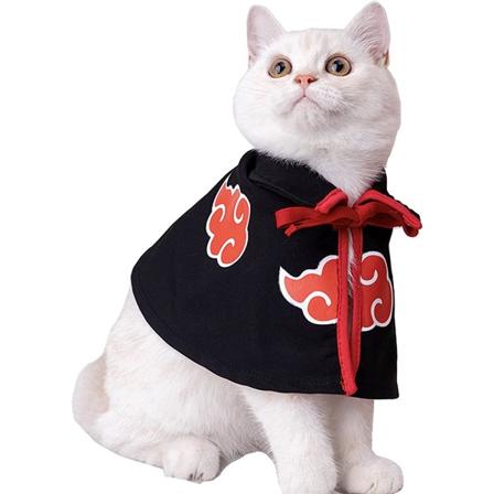 Kissan viitta anime ninja -asu, halloween -lemmikkiasu, pentu kissan asu lemmikki viitta cosplay -juhlat, keskikoko
