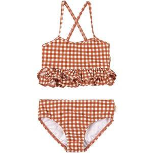 Kuling Rust Check Valencia Bikini 98/104 cm - Swimwear and coverups - 98/104 cm - Brown
