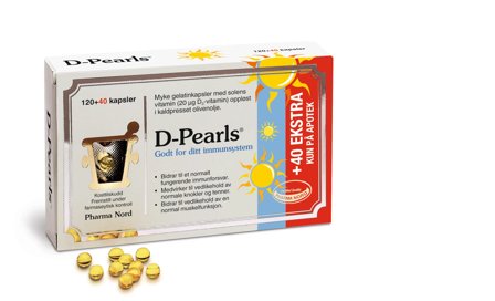 D-Pearls 20 mcg kapsler 160 stk