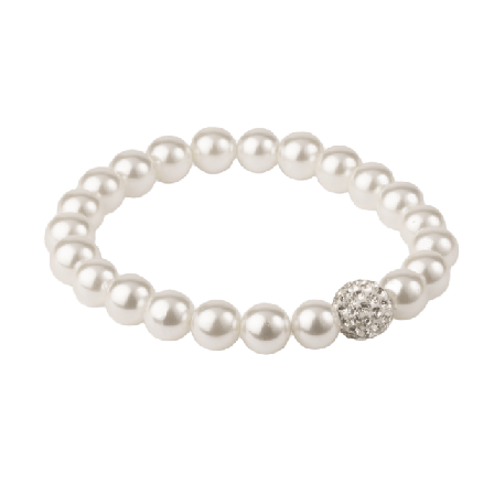 pfgSTOCKHOLM Vera Glam Armband Unisex Vit ONESIZE