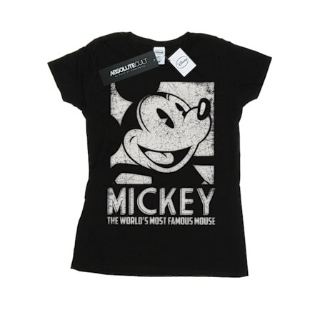 Disney Dam/Dam Mickey Mouse Mest Berömda Bomull T-shirt L