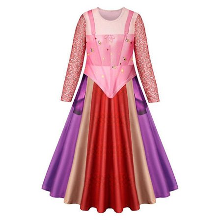 4-11 år Barn Flickor Hocus Pocus 2 Sarah Sanderson Witch Cosplay Klänning