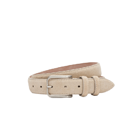 John Henric Suede Belt Skärp Herr Beige 95