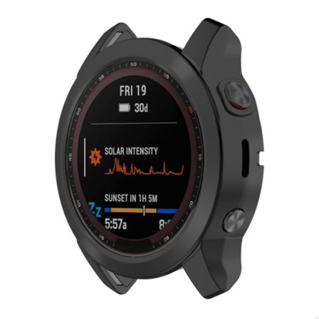 För Garmin Fenix ​​7S TPU Halvpack Hollowed Electroplating Watch Case