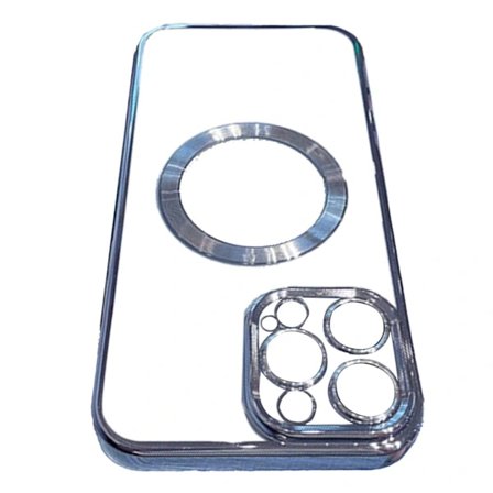 Trendy Elektroplettert Magnetisk Sugekoppdeksel for iPhone Far Peak Blå for iPhone13Promax 0.7