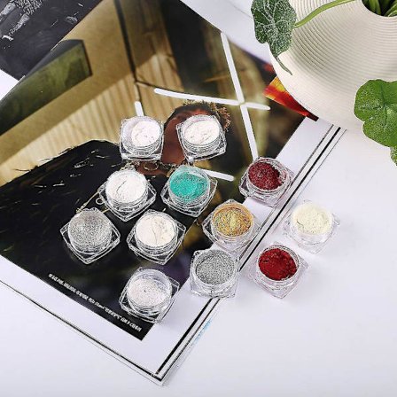 2g Magiskt Spegelkrom Effekt Damm Nagelkonstpulver 12