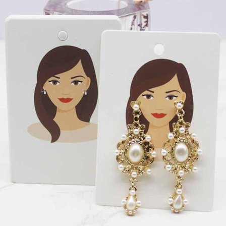 100st örhängepaket kort smycken packning Tag 9 9 9