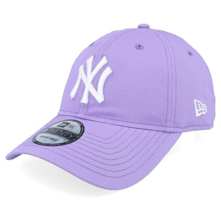 New Era - MLB Lila unconstructed Keps - New York Yankees League Essential 9TWENTY Purple/White Dad Cap @ Hatstore
