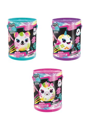 Airbrush Plush Airbrush Plush Neon Squish Pals Paint Can - Multi/patterned - ONE SIZE