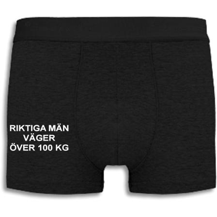 Boxershorts - Riktiga Män Väger Över 100 Kg Black L