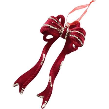 Punaiset joulukoristeet 1 kpl Samettipintainen Lumhiutale Poron Jousi Juhlallinen Lomakoriste Ikkunaan Puuhun Seinälle