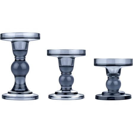 Lasikuvana-lasit [3 kpl], Kirkas kynttilänjalka, Kristalli