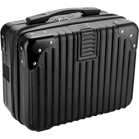 Makeup rejsetaske - Hård kosmetik taske arrangør, Mini ABS bæretaske sort