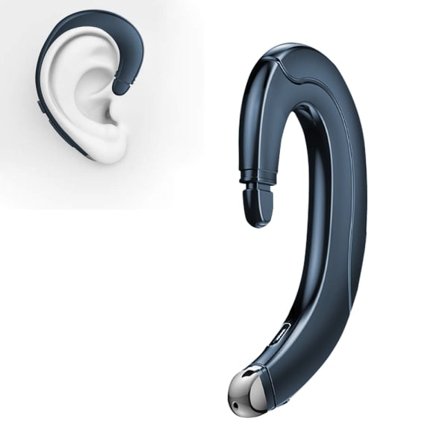 Bluetooth trådlöst headset Handsfree hörsnäcka för blå