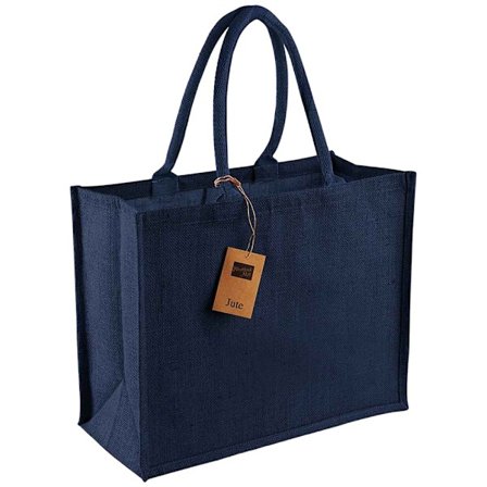Westford Mill Classic Jute Shopper Bag One Size Marinblå/Marinblå