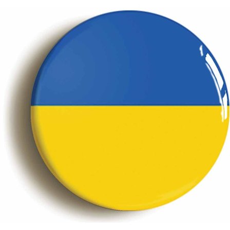 Ukraine Ukrainsk National Flag Badge Button Pin (størrelse er 1 tomme / 25 mm diameter)