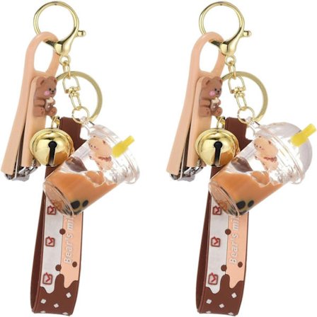 1 stk. Palm Leaf Emalje Nøglering Tropisk Plante Grøn Monstera Blad Nøglering Sødt Vedhæng Charm Keyc...