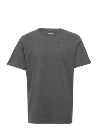 Regular Fit Badge T-Shirt - Gots/Ve Grey Knowledge Cotton Apparel