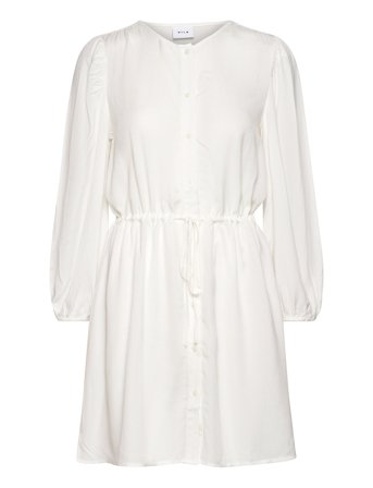 Vipricil O-Neck 7/8 Dress- Noos White Vila