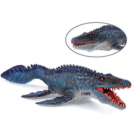 Stor Mosasaurus-leke, realistisk dyphavsmonster i plast, dyremodell Db
