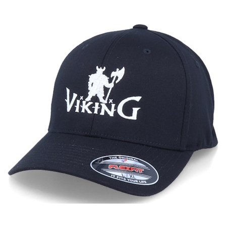 Vikings - Černá flexfit Kšiltovka - Viking Warrior Logo Black Flexfit @ Hatstore