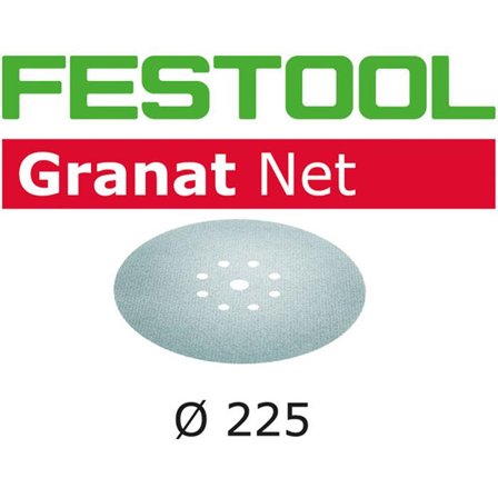 Festool STF D225 GR NET Nätslippapper 225mm, 8-hålat, 25-pack P120, Maskintillbehör & förbrukning