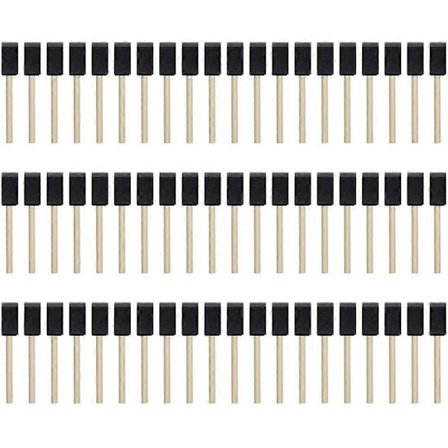 100 stk. skumpensler, svampe træhåndtag malerpensel, skummaling pensler, 1 tomme skumpensel malersæt f.pa