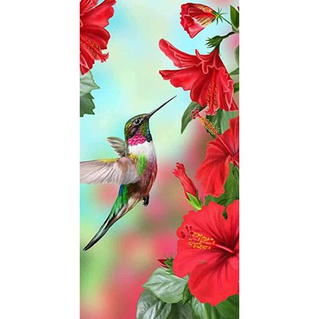 30x40cm, kolibri 5d diamantmålad strassbroderi kan