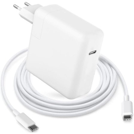 96W USB C Hurtiglader, Type-C Strømadapter for MacBook Pro 16/15/14/13 tommer, iPad Pro 12.9/11 tommer, med 2M USB C til C Kabel