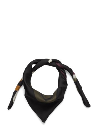 Belting-Print Silk Square Scarf Black Lauren Ralph Lauren