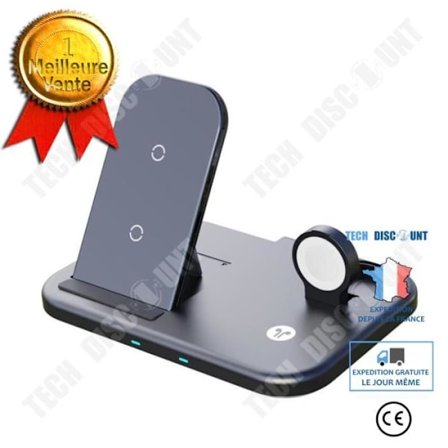 Langaton laturi - TECH DISCOUNT - TD 15W - Yhteensopiva iPhone 12 - Ilmaisinominaisuus - USB