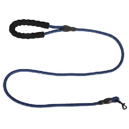 Hundeforing med sikkerhetsutløsning, eksplosjonssikker 360 graders krokspenne, tauforing for tur, camping, trening, svart blå 1,2x120 cm / 0,5x47,2 
