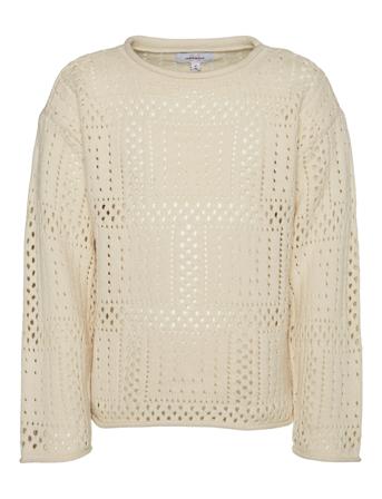 Vmoda Ls O-Neck Pullover Girl Pullover Creme Vero Moda*Betinget Tilbud