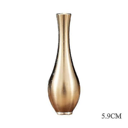 Mini Ren Kobber Vase Gull Dekor Stue Antikk Vase Unik Blomstervase